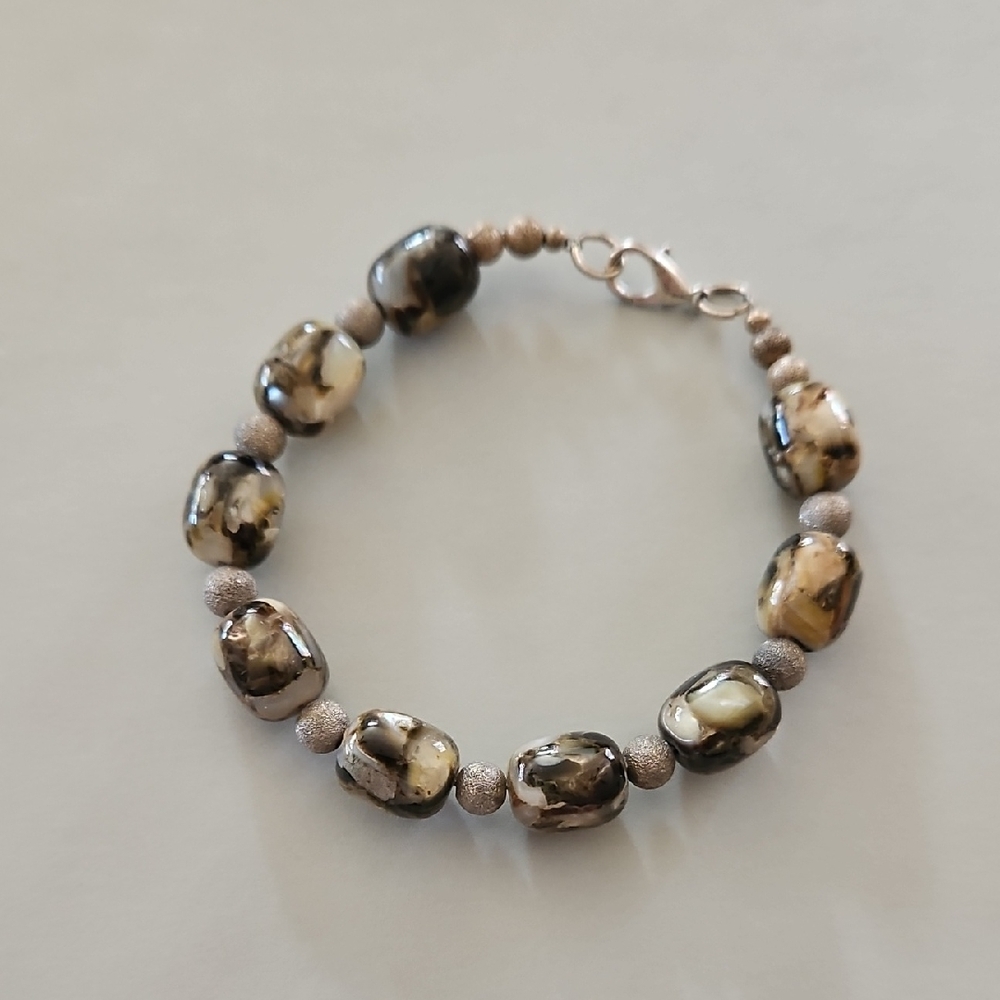 Elegant Bracelet Handcrafted Natural Stones With Positive Energy 6 Inches